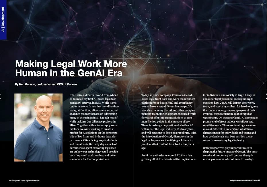 Making Legal Work More Human in the GenAI Era
